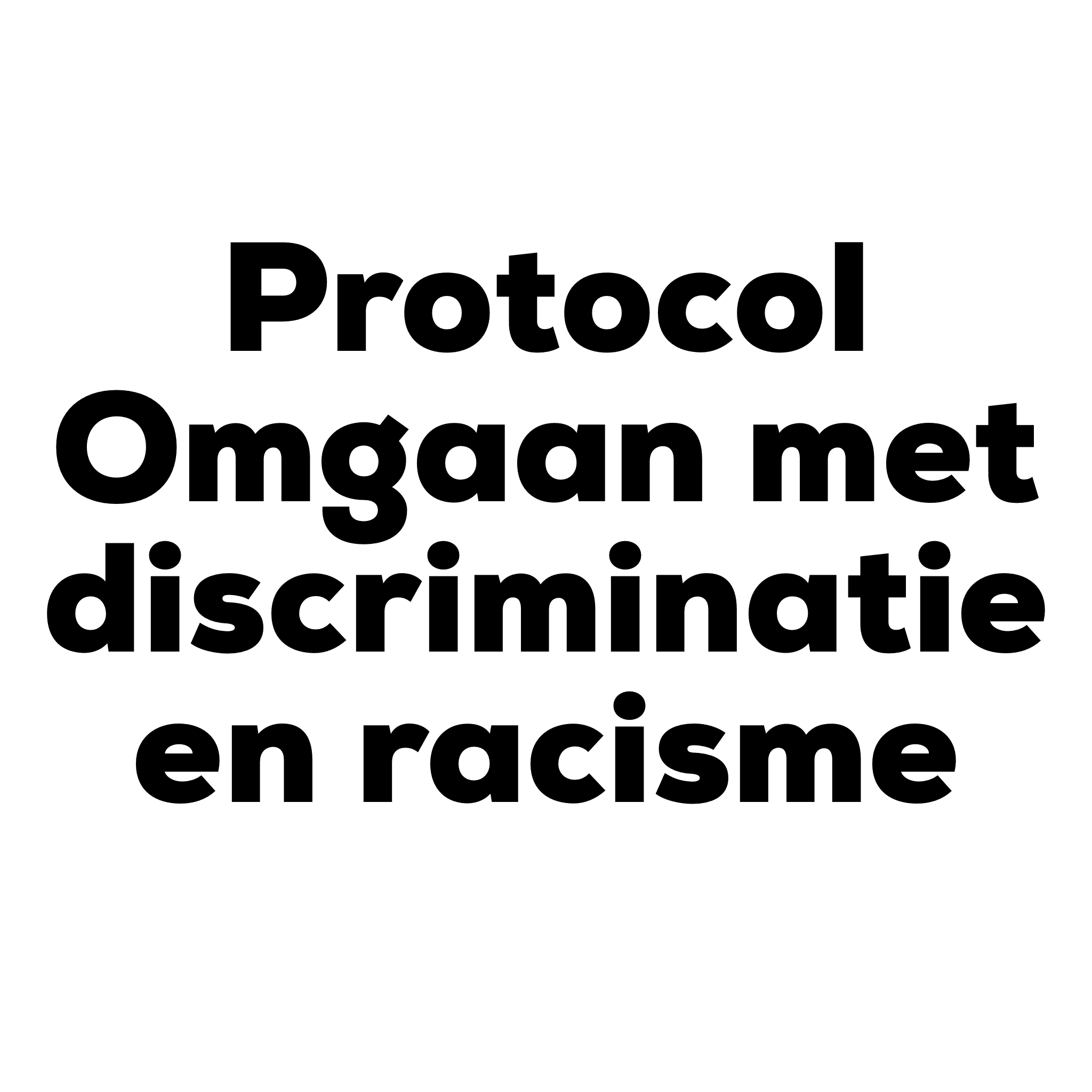 Protocol Omgaan met discriminatie en racisme