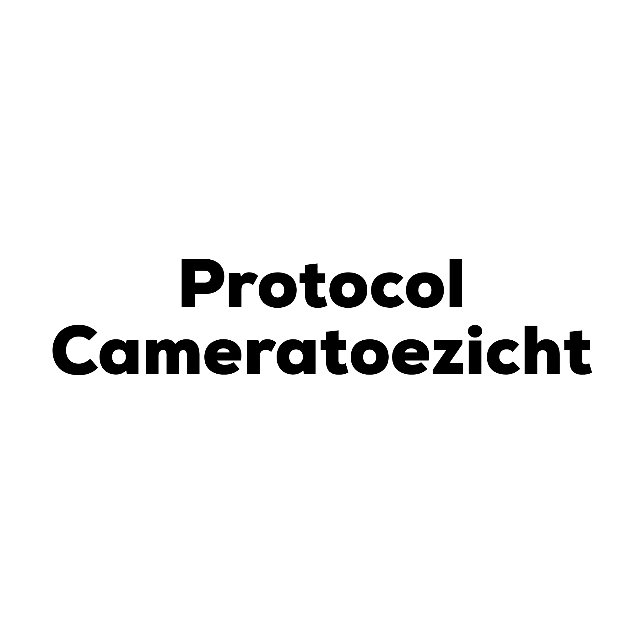Protocol Cameratoezicht